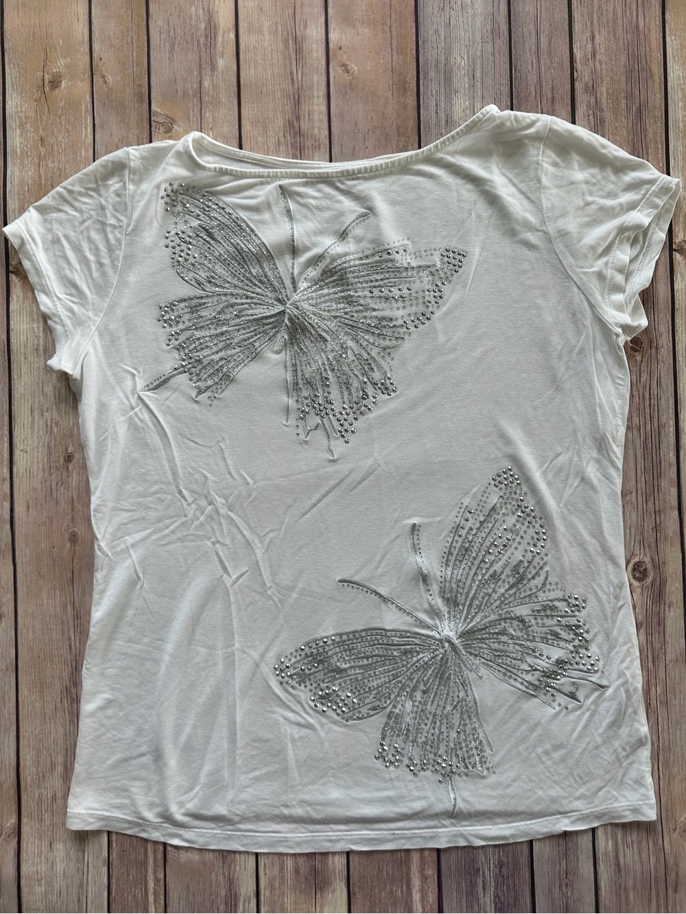 INC International Concepts
White Top with Silver Butterfly